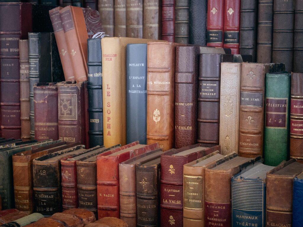 A collection of vintage books